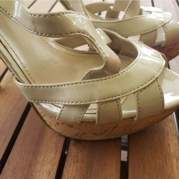 💗Guess Aleena Cork Platform Slingback - Picture 3 of 7